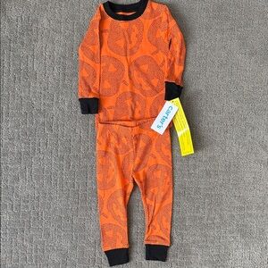 Carter's Orange and Black Kids Pajama Set